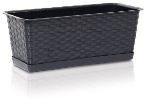 Ящик балконный для цветов Ratolla Case P ISR500P с поддоном 489х173х150мм 8,1л цвет умбра