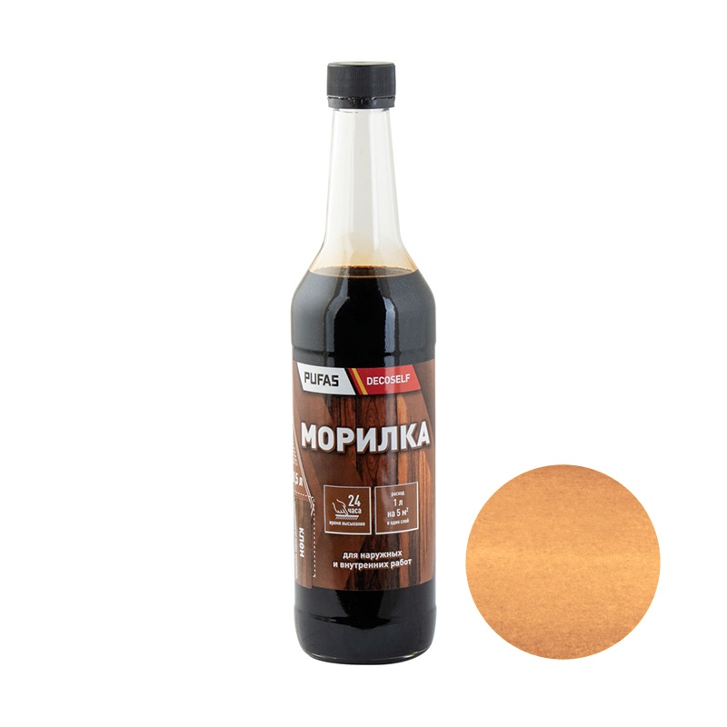 Морилка неводная PUFAS клен 0,5л 200257 фото в интернет-магазине meandhome.ru