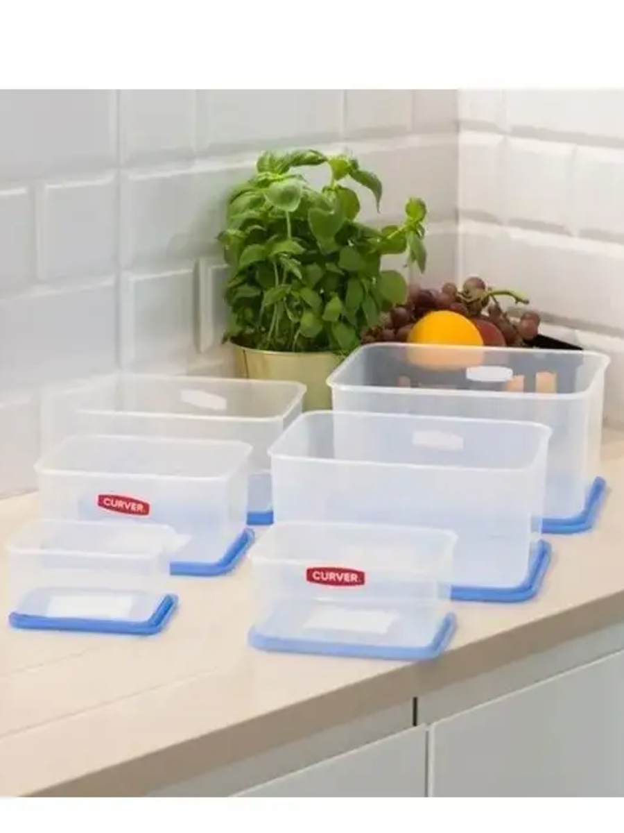 ТОВАРЫ Контейнер для СВЧ прямоугольный Foodkeeper 4л голубой, прозрачный CURVER 175542 в интернет-магазине meandhome.ru