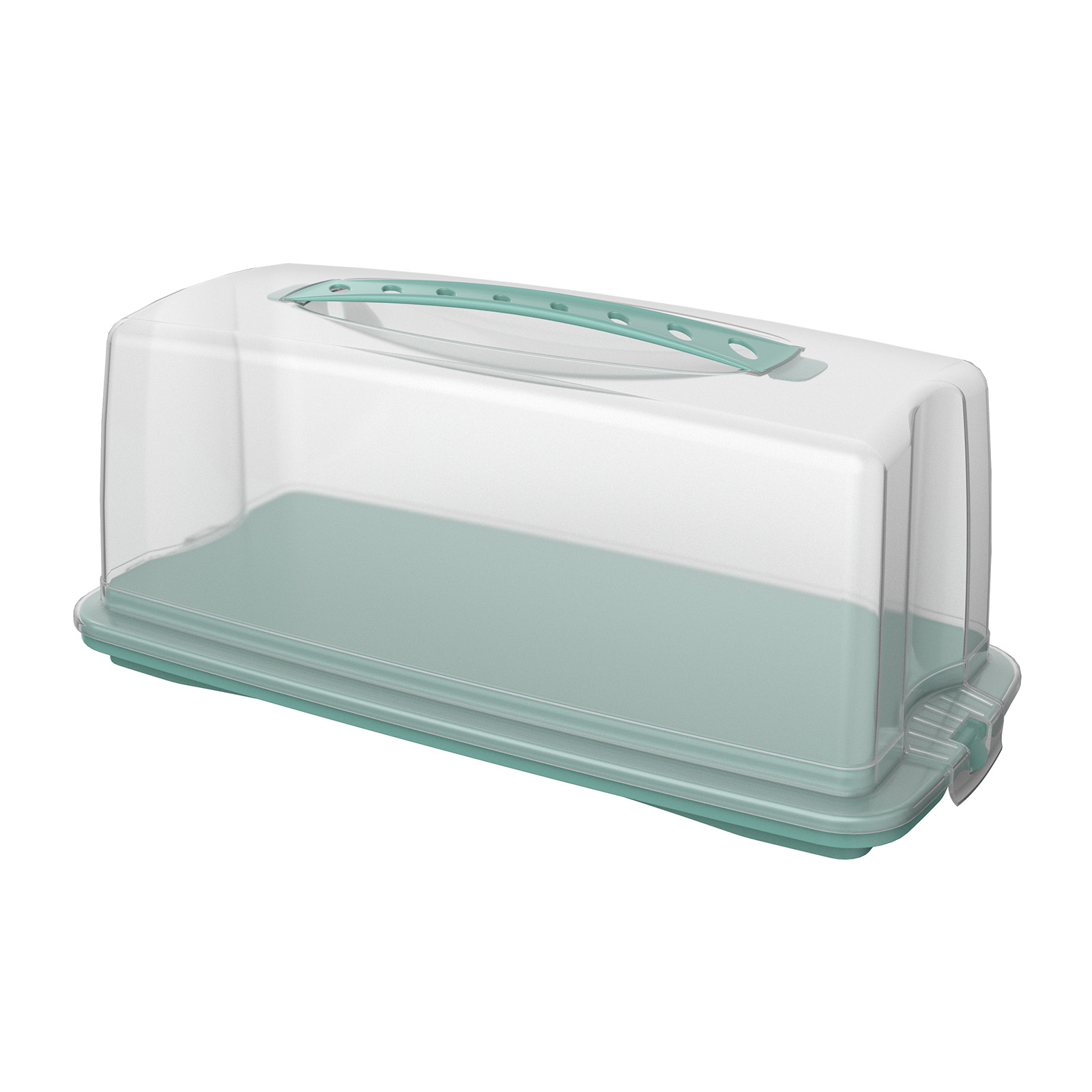 ТОВАРЫ Тортовница для кекса ROTHO Fresh 17225 360х160х160мм прозрачный, голубой в интернет-магазине meandhome.ru