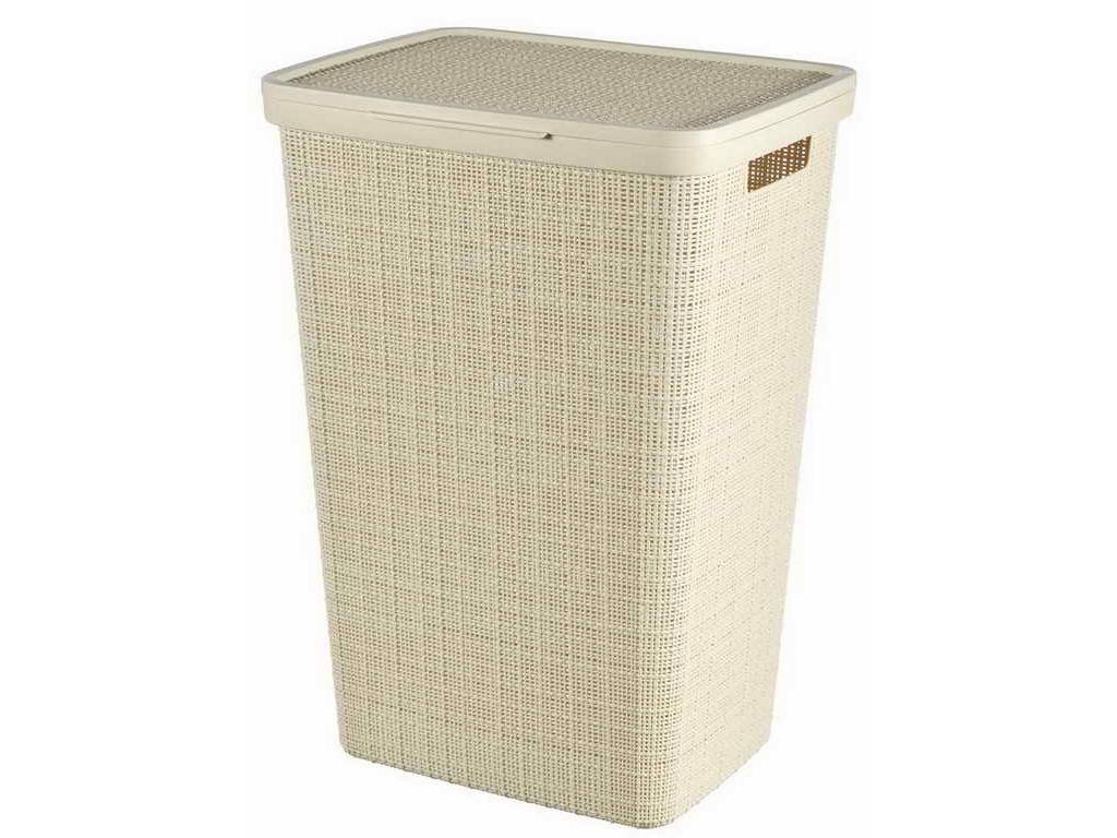 Корзина для белья Jute 58л CURVER 245976 кремовый фото в интернет-магазине meandhome.ru