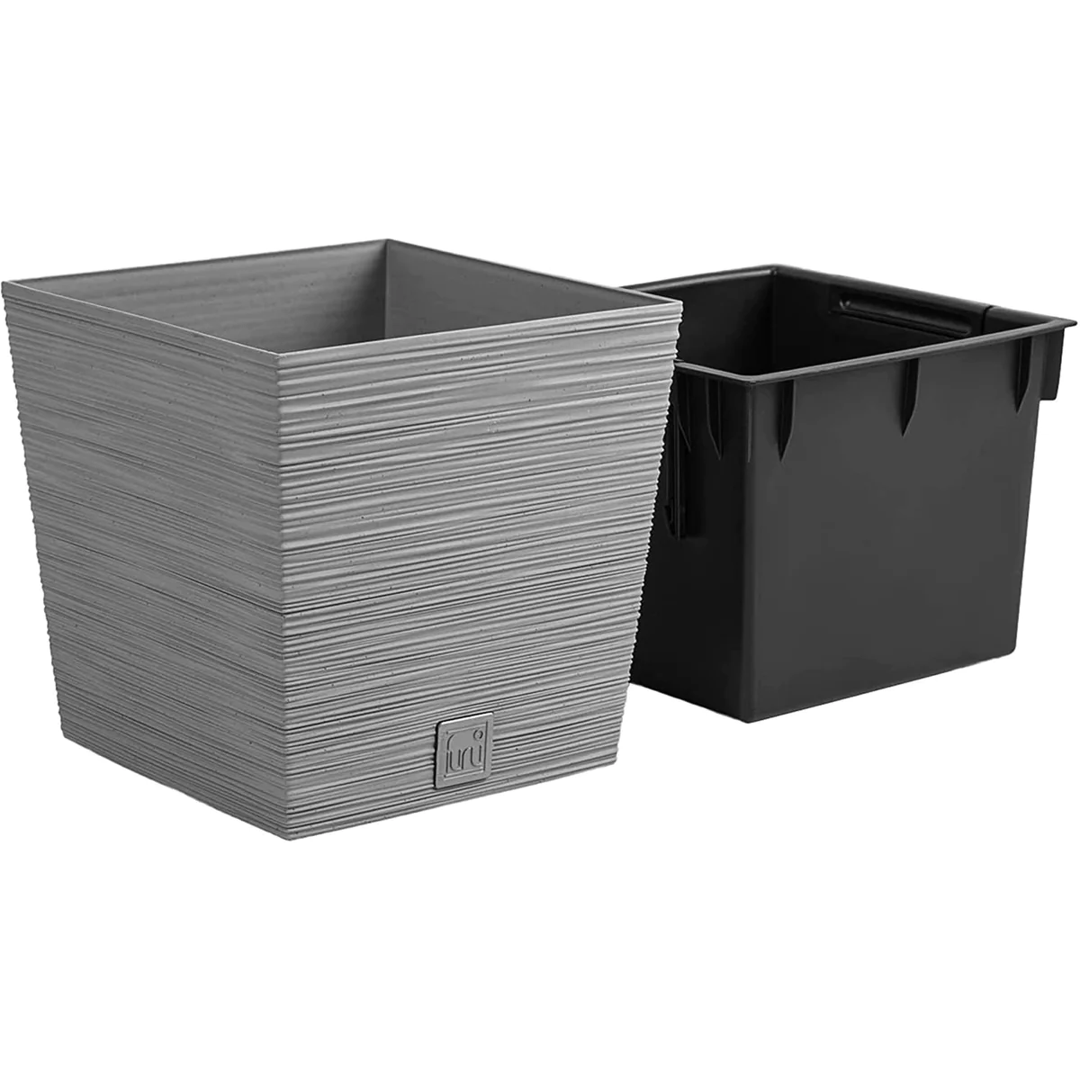 Кашпо Furu Square Low 24х24х23,5см 10л DFS240-422 бетон фото в интернет-магазине meandhome.ru