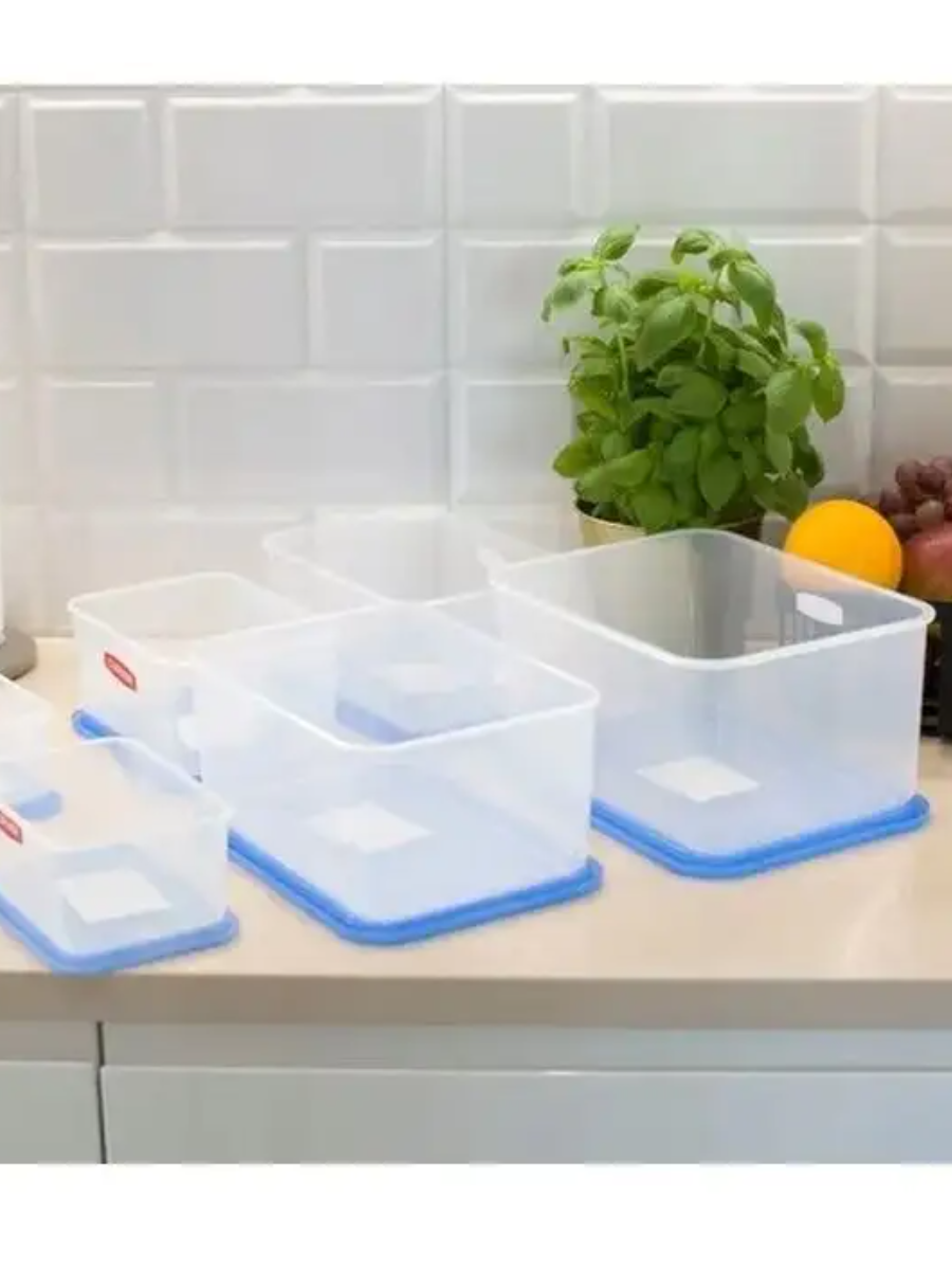 ТОВАРЫ Контейнер для СВЧ прямоугольный Foodkeeper 4л голубой, прозрачный CURVER 175542 в интернет-магазине meandhome.ru