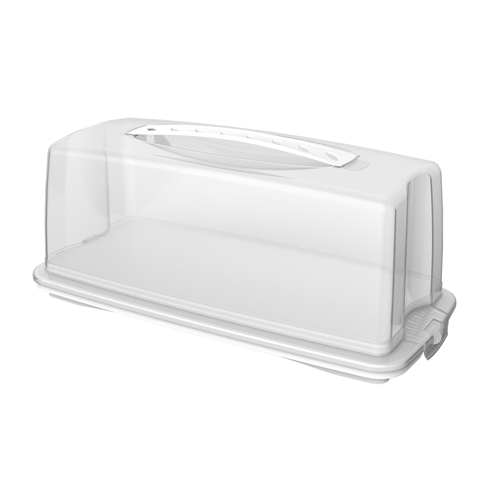 ТОВАРЫ Тортовница для кекса ROTHO Fresh 17225 360х160х160мм прозрачный, белый в интернет-магазине meandhome.ru