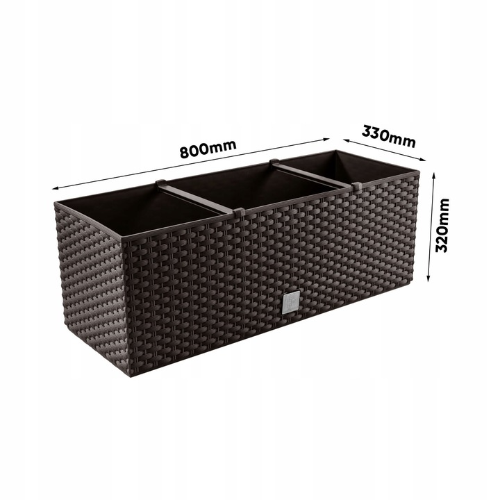 Балконный ящик Rato case 25х60х24см умбра DRTC600-440U фото в интернет-магазине meandhome.ru