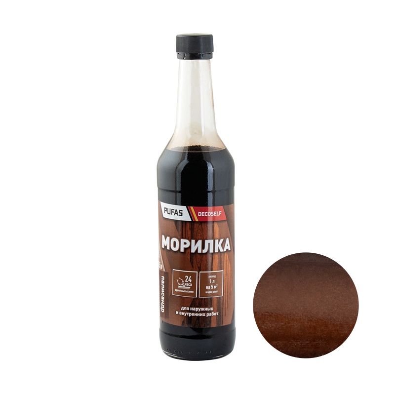 Морилка неводная PUFAS палисандр 0,5л 200263 фото в интернет-магазине meandhome.ru