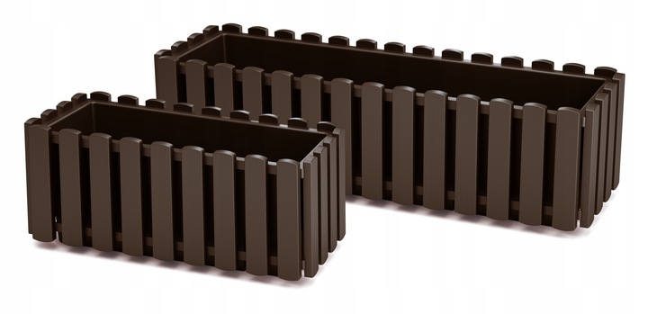 Ящик балконный Boardee Fence 38х18х16см коричневый DDEF400 фото в интернет-магазине meandhome.ru