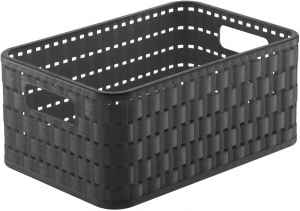 Ящик корзина для хранения Country А6+ 4л антрацит ROTHO 1165508853 Ящик корзина для хранения Country А6+ 4л антрацит ROTHO 1165508853