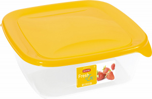 Контейнер для СВЧ квадратный Fresh&Go 1,7л жёлтый, прозрачный CURVER 182237