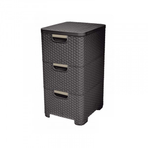 Комод пластиковый с ящиками Style 3х14л темно-серый CURVER 206315