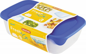 Набор контейнеров для СВЧ Fresh&Go 2 +1 +0,5л жёлтый, прозрачный CURVER 182598