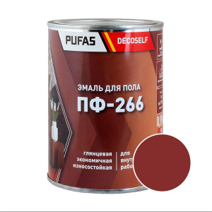 Эмаль для пола ПФ-266 PUFAS Decoself 0,9кг красно-коричневая 200141