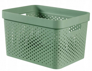 Ящик для хранения Infinity 17л зеленый камень перфорированный  CURVER 245855 Ящик для хранения Infinity 17л зеленый камень перфорированный  CURVER 245855