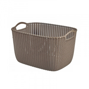 Корзина для хранения Knit L 19л 400х300х230мм прямоугольная коричневый CURVER 226165 Корзина для хранения Knit L 19л 400х300х230мм прямоугольная коричневый CURVER 226165