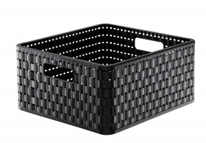 Ящик корзина для хранения Country 14л черный ROTHO 1116808080 Ящик корзина для хранения Country 14л черный ROTHO 1116808080