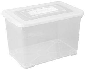 Контейнер для хранения Handy 65л с крышкой прозрачный CURVER 235898 Контейнер для хранения Handy 65л с крышкой прозрачный CURVER 235898