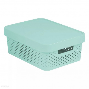 Ящик для хранения Infinity 11л с крышкой мятный перфорированный CURVER 241852 Ящик для хранения Infinity 11л с крышкой мятный перфорированный CURVER 241852