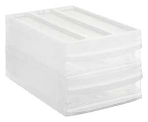 Ящик для хранения Systemix Duo M 2 секции стекируемый прозрачный ROTHO 1114500096