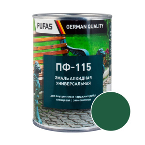 Эмаль ПФ-115 ГОСТ PUFAS Decoself 1,4л / 1,9кг зеленая Эмаль ПФ-115 ГОСТ PUFAS Decoself 1,4л / 1,9кг зеленая