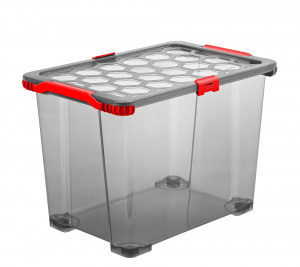 Ящик для хранения Evo Total 65л на колесах антрацит, красный ROTHO 1008790000 Ящик для хранения Evo Total 65л на колесах антрацит, красный ROTHO 1008790000