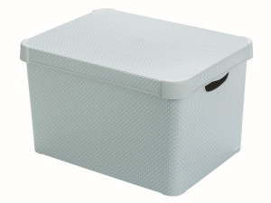 Коробка для хранения Deco's L 22л CURVER 246070 рисунок Серые точки