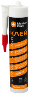 Клей акриловый MasterTeks PM ЖГ для деревянных конструкций 528гр белый
