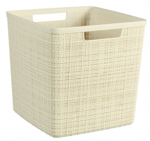 Корзина для хранения Jute 17л квадратная CURVER 245372 кремовый Корзина для хранения Jute 17л квадратная CURVER 245372 кремовый