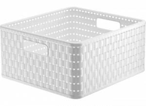 Ящик корзина для хранения Country 14л белый ROTHO 1116801100 Ящик корзина для хранения Country 14л белый ROTHO 1116801100