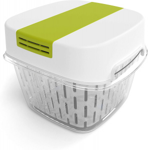 Контейнер для хранения продуктов Dynamic Fresh Box 1,6л белый, лайм ROTHO 1025605070