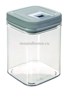 Ёмкость для сыпучих продуктов Grand Chef Сube 1,3л серый, прозрачный CURVER 217835