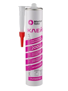 Клей каучуковый MasterTeks PM ЖГ 200гр/м2 сверхпрочный 300гр прозрачный картридж 9752868 уп.12шт