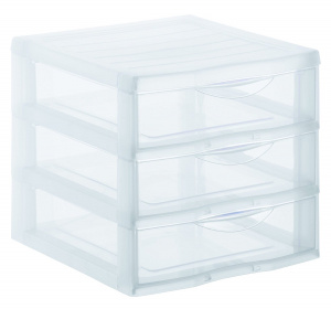 Бокс для хранения Orgamix A6 с 3 выдвижными ящиками прозрачный ROTHO 1422000096 Бокс для хранения Orgamix A6 с 3 выдвижными ящиками прозрачный ROTHO 1422000096