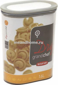 Ёмкость для сыпучих продуктов Grand Chef Cube 1,6л серый, прозрачный CURVER 164795