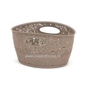 Корзина для хранения Victoria 4,3л овальная темно-бежевый CURVER 219669Р Корзина для хранения Victoria 4,3л овальная темно-бежевый CURVER 219669Р