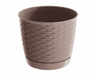 Кашпо RATOLLA круглое (d=14,5, h=12,7, v=1,2) DRLO145 мокка