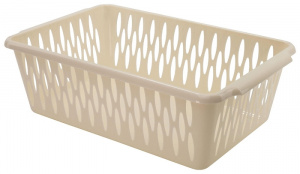 Корзинка пластиковая Light M 300х195х95мм BranQ слоновая кость Корзинка пластиковая Light M 300х195х95мм BranQ слоновая кость
