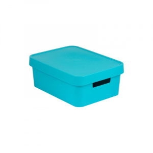 Ящик для хранения Infinity 11л с крышкой бирюзовый CURVER 229247