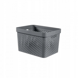 Ящик для хранения Infinity 17л темно-серый перфорированный  CURVER 245661 Ящик для хранения Infinity 17л темно-серый перфорированный  CURVER 245661