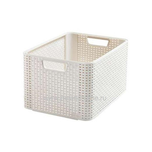 Ящик корзина для хранения Style Rattan L 30л кремовый CURVER 205851 Ящик корзина для хранения Style Rattan L 30л кремовый CURVER 205851