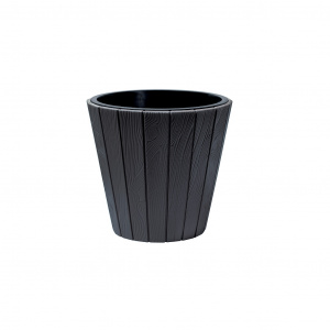 Кашпо WOODE d=29,9см, h=28,1см, v=8/12л DBWO300 антрацит