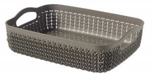 Лоток пластиковый для мелочей Knit A5 2,6л коричневато-серый CURVER 234673 Лоток пластиковый для мелочей Knit A5 2,6л коричневато-серый CURVER 234673