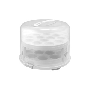 Тортовница круглая ROTHO Fresh XL d=345мм h=260мм с вставкой 10460 белый, прозрачный