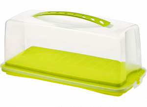 Тортовница для кекса ROTHO Fresh 17225 360х160х160мм прозрачный, зеленый  