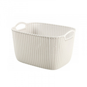Корзина для хранения Knit L 19л 400х300х230мм прямоугольная белый CURVER 226379 Корзина для хранения Knit L 19л 400х300х230мм прямоугольная белый CURVER 226379