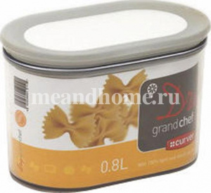 Ёмкость для сыпучих продуктов Grand Chef Cube 0,8л серый, прозрачный CURVER 164807