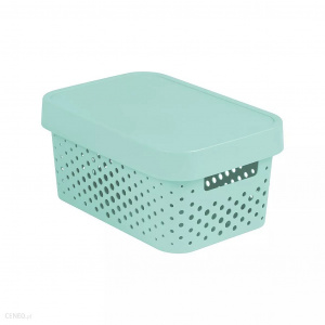 Ящик для хранения Infinity 4,5л с крышкой мятный перфорированный CURVER 241850 Ящик для хранения Infinity 4,5л с крышкой мятный перфорированный CURVER 241850