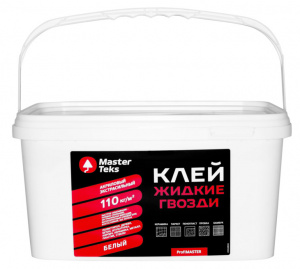 MasterTeks PM клей акриловый ЖГ 110 кг/м2 экстрасильный 7,2кг белый ведро 9781659