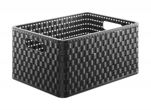 Ящик корзина для хранения Country А4 18л черный ROTHO 1115308080 Ящик корзина для хранения Country А4 18л черный ROTHO 1115308080