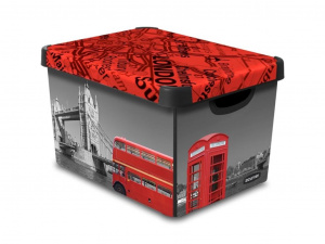 Коробка для хранения Deco's Stockholm L 22л CURVER 213237 рисунок LONDON Коробка для хранения Deco's Stockholm L 22л CURVER 213237 рисунок LONDON