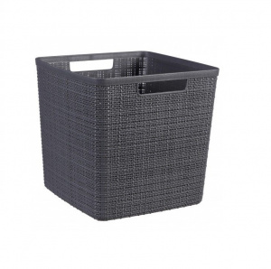 Корзина для хранения Jute 17л квадратная CURVER 245715 темно-серый Корзина для хранения Jute 17л квадратная CURVER 245715 темно-серый